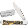 Case Mini Copperlock 10618- Tru-Sharp Stainless Steel Clip Blade, Natural Bone Handle (61749L SS) Silver Gift Tin