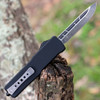 Templar Knife Premium Lightweight Series - Small OTF Automatic Elmax Blade (SA-BR-35-1) - 3.0" Elmax Steel Black SW Drop Point, Aluminum Black Rubber Handle