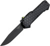 Hogue Compound OTF Automatic (34031) 3.5" Clip Point S30VN Black PVD Finish Blade, Black G-10 Frame - Tritium Infused Trigger