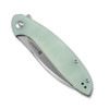 Sencut San Angelo Flipper Knife (S21003-2) 3.48" Satin 9Cr18MoV Drop Point Plain Blade, Natural G-10 Handle