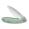 Sencut San Angelo Flipper Knife (S21003-2) 3.48" Satin 9Cr18MoV Drop Point Plain Blade, Natural G-10 Handle