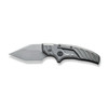 We Knife Typhoeus Adjustable Fixed Blade Knife (WE21036B-2) 2.27" CPM-20CV Gray Stonewashed Clip Point Plain Blade, Gray Titanium Handle