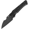 Kansept Egress (K1033B2) 3.47" CPM-S35VN Blackwashed Wharncliffe Plain Blade, Black Shredded Carbon Fiber Handle