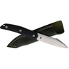 CMB Kisame Fixed Blade Knife (CMBFB01C) 3.50" 14C28N Satin Harpoon Plain Blade, Black G-10 Handle