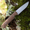 White River Hunter Fixed Blade Knife (WRHNT-BNA)- 3.5in CPM-S35VN Satin Drop Point Plain Blade, Natural Burlap Micarta Handle - Kydex Sheath