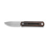 CIVIVI Foldis Front Flipper Knife (C21044-1) 2.67" Silver Bead Blasted Nitro-V Drop Point Plain Blade, Black Hand Rubbed Copper Handle