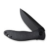 CIVIVI Synergy 3 Flipper Knife (C20075D-1) 3.24" Black Stonewashed Nitro-V Drop Point Plain Blade, Black G-10 Handle