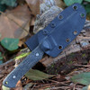 White River Small Game Fixed Blade Knife (WRSG-BBL) - 2.62in CPM-S35VN Satin Drop Point Plain Blade, Black Burlap Micarta Handle - Kydex Sheath
