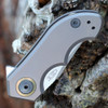 Zero Tolerance Galyean (ZT0022TIBRZ) 1.8" CPM-20CV Stonewash Plain Clip Point Blade, Bronze Titanium Handle with Bronze Pivot Ring