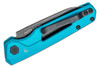 Kershaw Launch 11 Auto (7550TEAL) 2.75" CPM-154 Blackwashed Drop Point Plain Blade, Teal Aluminum Handle