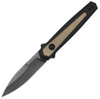 Kershaw Launch 15 Automatic Knife (7950)- 3.50" Blackwashed CPM-MagnaCut Spear Point Blade, Black Aluminum w/ Micarta Inlay Handles