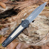 Kershaw Launch 15 Auto (7950) 3.5" CPM-MagnaCut Blackwashed Spear Point Plain Blade, Black Aluminum Handle w/ Tan Micarta Inserts