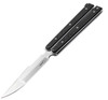 Boker Plus Balisong Large Tactical (06EX229) 4.21" D2 Satin Drop Point Plain Blade, Black G-10 Handle