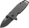 CRKT Squid Compact A/O (CR2485K) 1.75" 8Cr13MoV Blackwashed Spear Point Plain Blade, Blackwashed Stainless Steel Handle