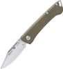 Buck Knives 250 Saunter Folding Knife (0250GRS1-B)- 2.375" Satin 154CM Clip Point Blade, OD Green Micarta Handle