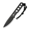 Civivi Circulus Fixed Blade (C22012-1) 1.96" Black 10Cr15CoMoV Drop Point Plain Blade, Black 10Cr15CoMoV Handle