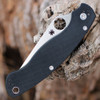 Spyderco Military 2 C36GP2 black G-10 handle open profile view showing S30V satin blade and compression lock