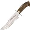 Muela Lobo Fixed Blade Knife (CI23S)- 9.125" Stainless Clip Point Plain Blade, Crown Stag Handle