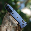 Benchmade Bailout (537FE-02) 3.38" CPM-M4 Dark Earth Cerakote Tanto Plain Blade, Crater Blue  Aluminum Handles