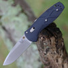 Benchmade Mini Barrage (585-03) 2.91"CPM-S30V Drop Point Satin Blade, Blue Canyon Richlite Handle, Assisted Open