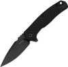 Kershaw Conduit 1407 assisted opening knife profile view showing 2.9 inch black spear point blade.