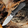 Benchmade Freek Folding Knife (560-03)- 3.60" CPM-S90V Satin Drop Point Plain Blade, Black Carbon Fiber Handle