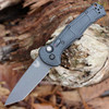 Benchmade Claymore Automatic Knife (9071BK)- 3.60" CPM-D2 Black Cerakote Tanto Plain Blade, Black Textured Grivory Handle