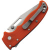 Demko Knives AD20.5 Shark Lock - 3.25" AUS-10A Stonewash Clip Point Blade, Orange Textured Grivory Handle