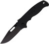 Demko AD20.5 Shark Lock - 3.25" D2 Black Clip Point Blade, Black Textured Grivory Handle