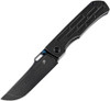 Kansept Knives Reedus (K1041A1) 3.5" Black Stonewashed S35VN Straigh Back Plain Blade, Black Stonewash Titanium Handle