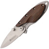 Maserin OneFold Folding Knife (550/SA)- 2.00" Satin 440 Drop Point Plain Blade, Palo Santo Wood
