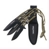 Cold Steel Throwing Knives 3 Pack (44KVD3PK) 4.4" 420 Black Oxide Drop Point Plain Blade, Paracord Wrapped Handle