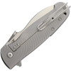 Viper Knives Italo (V5944TI) 3.75" M390 Satin Drop Point Plain Blade, Milled Titanium Handle