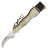 Maserin Mushroom Folding Knife (800/CR)- 2.875" Satin 420 Hawkbill Plain Blade, Horn Handle