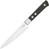Maserin Tegi Fixed Blade Steak Knife (2500_12PN)- 4.92" Satin Stainless Steel Plain Blade, Black Paper Stone Handle