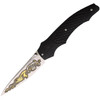 Maserin KT Folding Knife (398/KT)- 3.375" Satin N690 Spear Point Plain Blade, Ebony Wood Handle