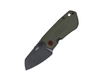 CRKT Overland Compact (6277) 2.24" D2 Satin Reverse Tanto Plain Blade, OD Green G-10 Front Stainless Steel Back Handle