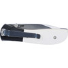 CRKT M4-02M A/O (M402M) 3.25" 8cr13MoV Satin Drop Point Blade, White Micarta Handle with Black G-10 Bolsters