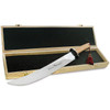 Maserin Sommelier Saber Fixed Blade Knife (2000SC11)- 13.50" Mirror 420 Unsharpened Machete Style Plain Blade, Olive Wood Handle