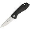 Maserin AM-3 Folding Knife (377/CN)- 2.75" Satin M390 Drop Point Plain Blade, Black Carbon Fiber Handle