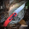 Ontario Rat Model 1 (8864) 3.5 " S35VN Satin Drop Point Plain Blade, Red G-10 Handle