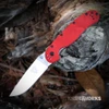 Ontario Rat Model 1 (8864) 3.5 " S35VN Satin Drop Point Plain Blade, Red G-10 Handle