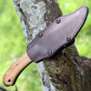 Winkler Crusher Belt Knife (WK032) 4.5" 80CrV2 Black-Oxide Coated Clip Point Plain Blade, Walnut Handle
