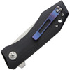 Maserin AM-3 Folding Knife (377/G10N)- 2.75" Satin M390 Drop Point Plain Blade, Black G-10 Handle