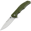 Maserin Sport Folding Knife (46004G10V)- 2.95" Satin 440C Drop Point Plain Blade, Green G-10 Handle