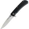 Maserin Sport Folding Knife (46006G10N)- 2.95" Satin 440C Spear Point Plain Blade, Black G-10 Handle