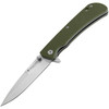 Maserin Sport Folding Knife (46006G10V)- 2.95" Satin 440C Spear Point Plain Blade, Green G-10 Handle