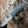 Spyderco SpyOpera (C255CFPD) - 2.9" Thor Damasteel Plain Blade, Carbon Fiber Handle