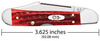 Case Mini Copperlock 10307- Tru-Sharp Stainless Steel Locking Clip Blade, Pocket Worn Corn Cob Jig Old Red Bone (61749L SS)