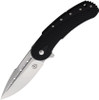 Begg Knives Bodega (BG010) 3.50" Satin D2 Drop Point Plain Blade, Black G-10 Handle